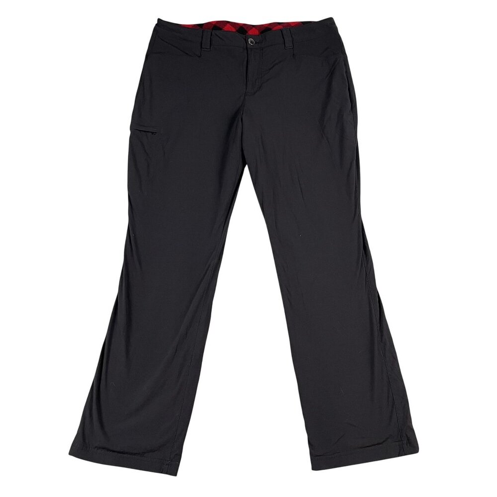 Eddie Bauer Womens Black Flannel Lined Outdoor Hiking Pants Sz 14‎